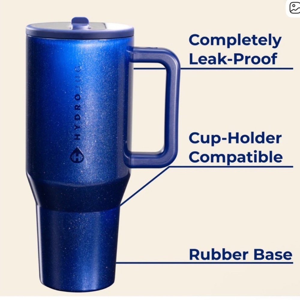 HydroJug Glam Blue Traveler Bottle - Picture 3 of 7